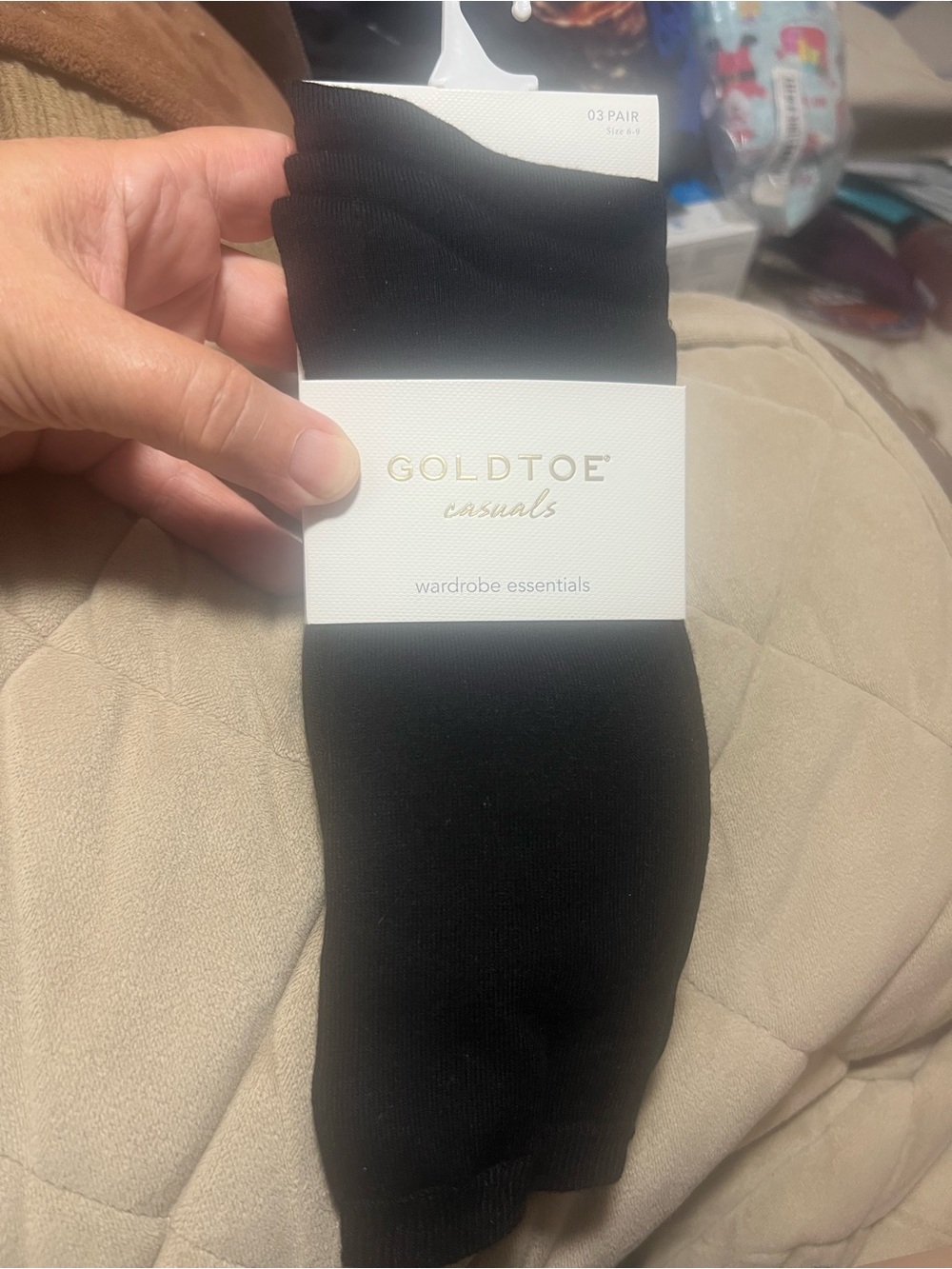 Gold Toe Black Casual Socks - three pairs